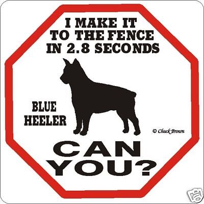 Blue Heeler 2.8 Fence Dog Sign - ...