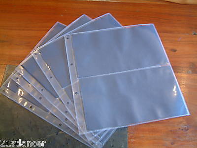 Plastic Card Sleeves on First Day Cover Storage Leaves Double Page Plastic Sleeves   Ebay