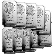 How much are 1-ounce 0.999 fine silver coins worth?