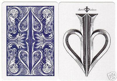 Original David Blaine Split Spades BLUE Playing Cards  