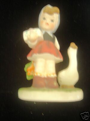 Flambro Collectors Choice Series Girl & Goose  