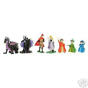 DISNEY AURORA SLEEPING BEAUTY FIGURE FIGURINE 7 FIGURES  