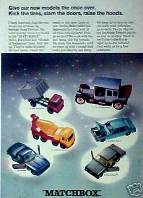   Matchbox Diecast Kids Toy Vehicles Cars,Trucks Promo Trade AD  