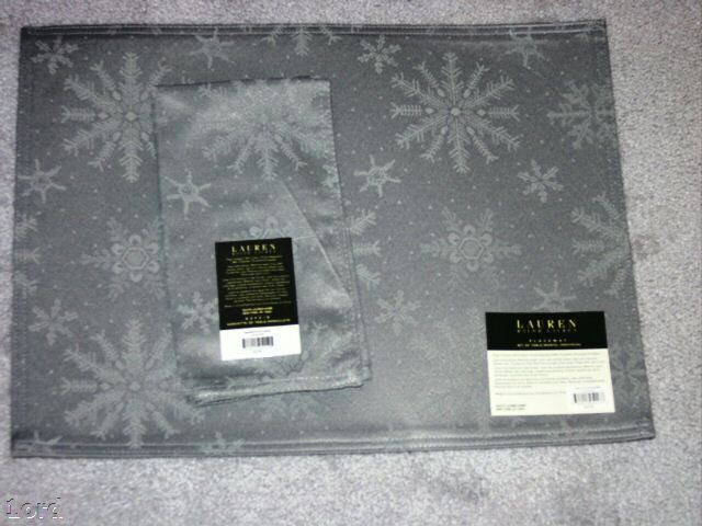 NWT RALPH LAUREN SET PLACEMAT AND NAPKIN RETAIL $22.00  