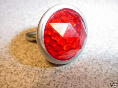 BICYCLE REFLECTOR GULCO NEVER USED RED DIEMOUND JEWEL  