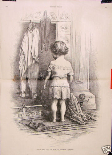 RARE 1886 Th. NAST SANTA PRINT, DIDNT FORGET ANYTHING  