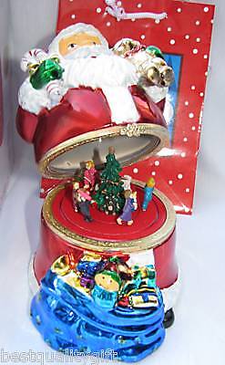 SANTA CLAUSE ANIMATED MUSIC BOX+GIFT BAG~JINGLE BELLS  