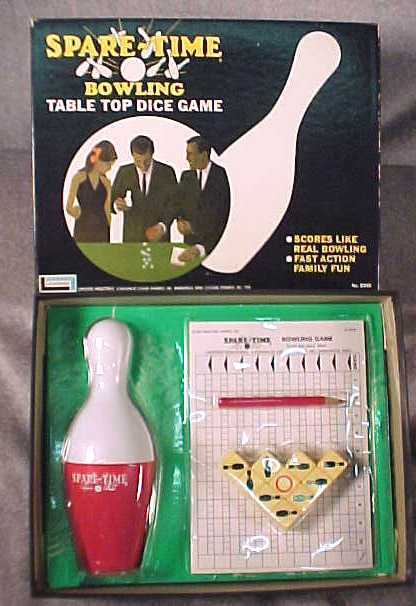 Lakeside Spare Time Table Top Bowling Dice Game 1970  