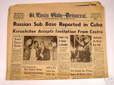 May 25 26 1963 St. Louis Globe Russian Base In Cuba  