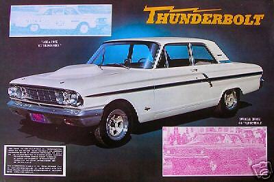 Ford Thunderbolt 427 Fairlane Poster Drag Racing