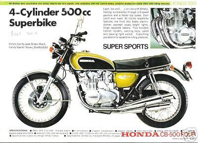 1971 Honda CB500 Four Sales Brochure CB500  