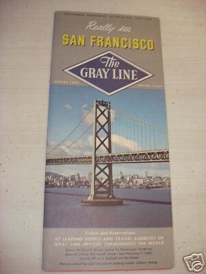 1949 50 SAN FRANCISCO GRAY LINE TOUR Travel Brochure  