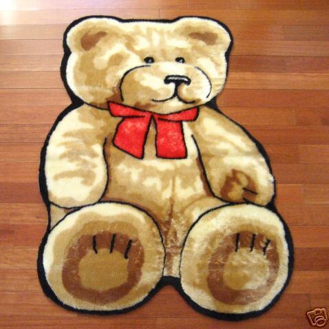 Faux Fur Teddy Bear Playmat Play Mat Rug 3x5 New