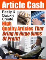 How To Write Articles That Makes You Big Money (CD ROM)