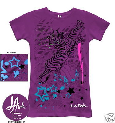 INK ~ SHREDDER MAGENTA FOIL JUNIORS T SHIRT MEDIUM  