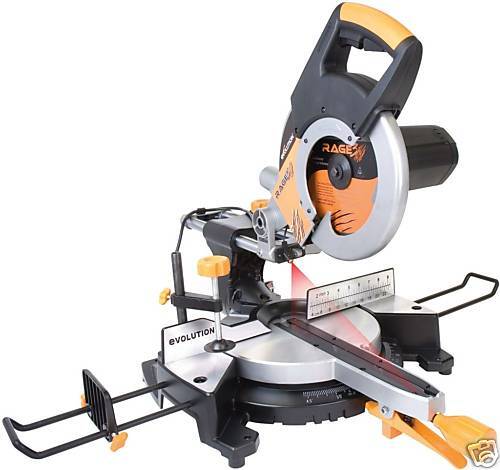 EVOLUTION RAGE 3 10  MULTI PURPOSE MITER SAW W/BLADE  