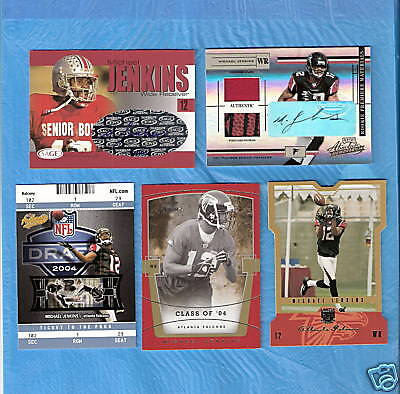 MICHAEL JENKINS AUTO & ROOKIE CARD LOT 7 DIFF FLAIR +. rookie card picture