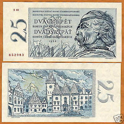 Czechoslovakia, 25 Korun, 1958, P 87, UNC  