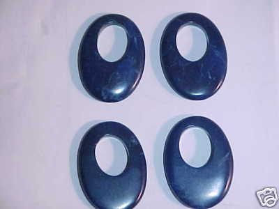 Lapis Lazuli Open Hoop Earring Charms Ovals 35x25 MM 4 Pieces (203
