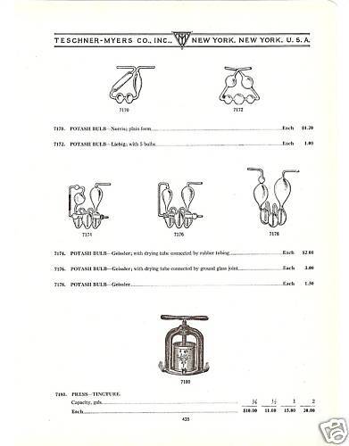 Tincture Press Geissler Potash Bulbs 1929 Catalog Ad