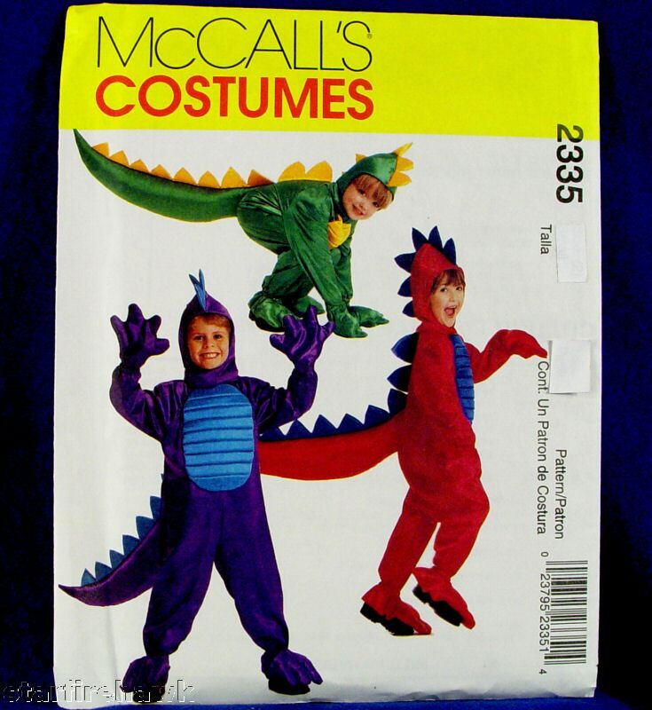McCalls 2335 Kids Dragon Costume Pattern Sz 3 4 COOL  