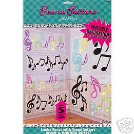 1950s Rock & Roll Music Musical Notes Decorations NEW  