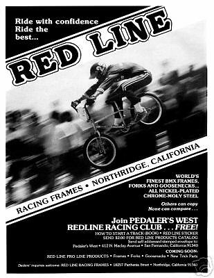 Redline BMX Racing Frames Forks AD 1976 Vintage Reprint  