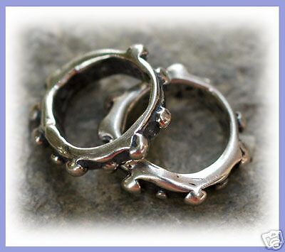 Artisan Crafted Sterling KNOBBY Slider Ring Charm  