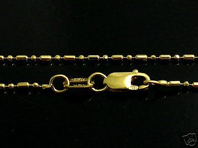 10K yellow gold ANGELINO BALL & BEAD CHAIN .7mm 24  