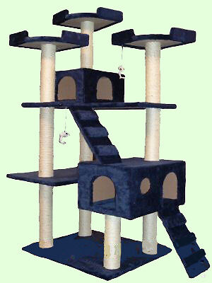 GoPetClub F2040 Blue Cat Tree House Condo Furniture  