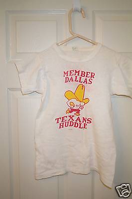 1960 Dallas Texans Huddle Club T Shirt Extremely RARE