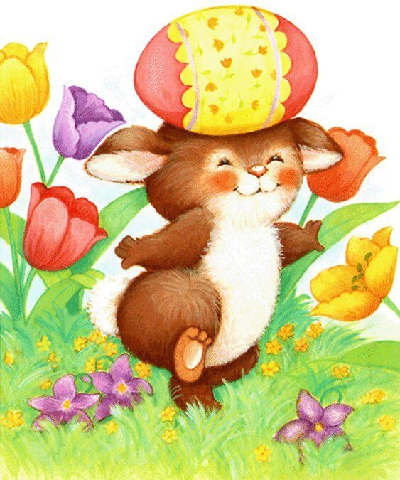 Mary Engelbreit Fridge Magnet Happy Happy Easter  