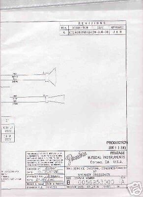 Fender XP Speaker Crossover Schematics  