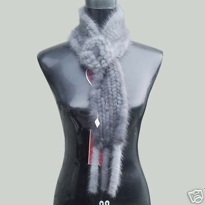 Knitted Mink Fur Scarf/Cape/Shawl/Stole/Wrap/Boa/Muffle  