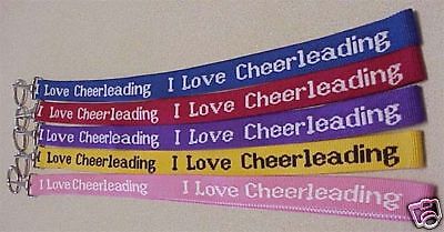 Love Cheerleading Lanyard Keychain Many Colors   New  