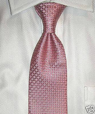 250 CHARVET PARIS FORMAL TIE METALLIC THREAD PINK NEW  