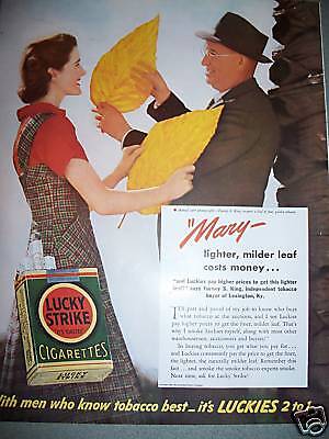 41 Lucky Strike Cigarettes Furney King Lexington KY Ad  