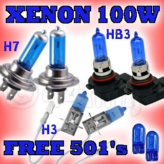 Mazda Xedos 9 Upgrade Xenon Bulb Set 100W H1 HB4 H3