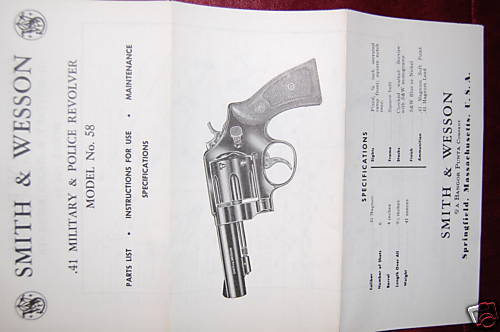 SMITH & WESSON MODEL 58 MANUAL  