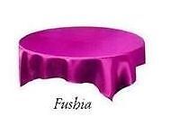 11 60 FUCHSIA Square SILK SATIN TABLE OVERLAY TOP Clearance SALE 