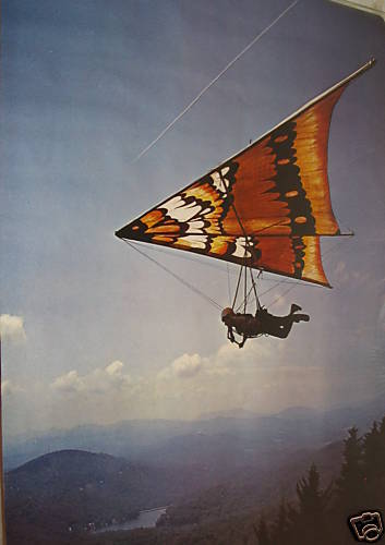 Hang Glider Hang Gliding Poster Vintage Scandecor 1978