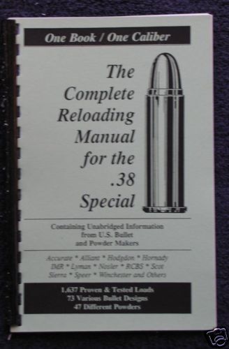 38 Special Reloading Manual LOADBOOK USA Great  38  