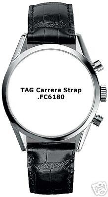 NEW TAG HEUER CARRERA LEATHER REPLACEMENT STRAP FC6180  