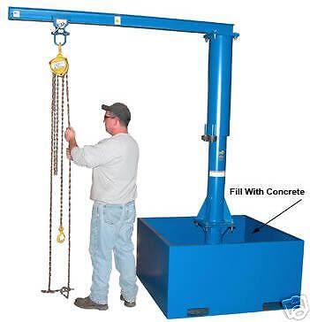 Vestil Portable Jib Crane   500 Pound Capacity 8 Span  