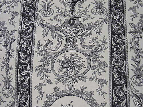 Twill Barkcloth Vintage Reproduction ~Toile Jolie  