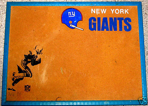 NEW YORK GIANTS EARLY 1970s CORK BOARD   VERY RARE  