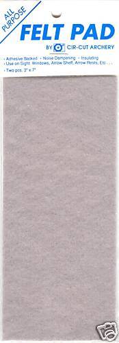 GRAY Felt Bow Silencing Moleskin Adhesive Pad Archery  