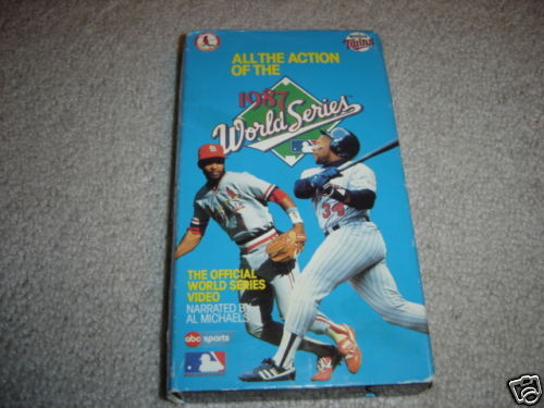 Official 1987 World Series VHS Minnesota Twins & Cards 086162536434 