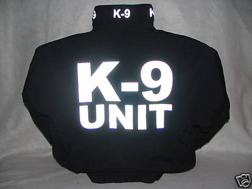Reflective K 9 Jacket, K 9 UNIT,(bg) Police K 9, K9, LG  