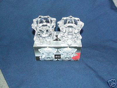 MIKASA SPARKLING STAR CANDLE VOTIVE HOLDERS NIB  